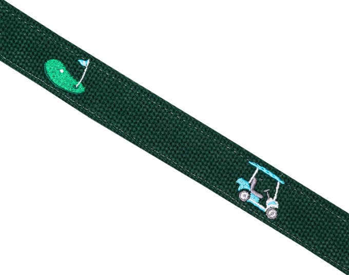 Sunday Drive: Embroidered Belt - Augusta Green