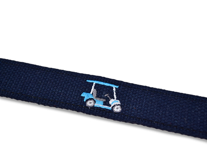 Sunday Drive: Embroidered Belt - Navy