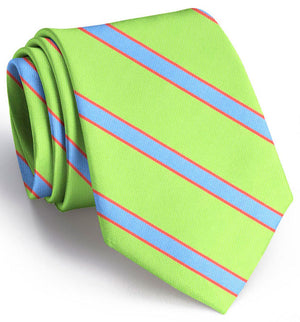 American Made Collared Greens Tie Lime/Blue Made in the USA
