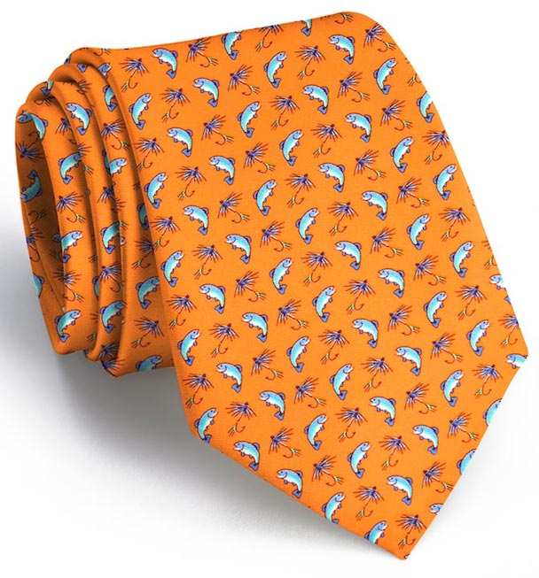 Gone Fishin': Tie - Orange