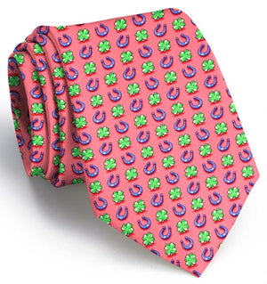 Lucky Horseshoe: Boys Tie - Coral