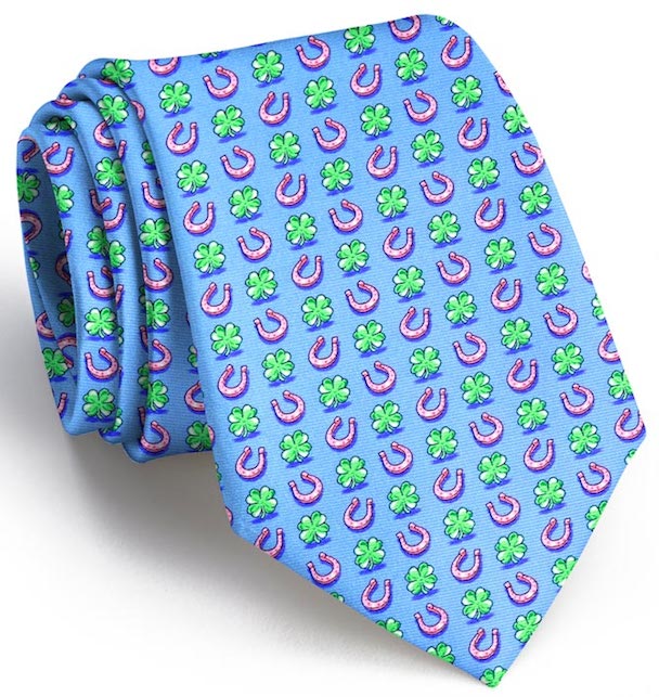 Lucky Horseshoe: Boys Tie - Light Blue