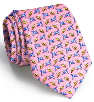 Birds and the Bees: Boys Tie - Pink