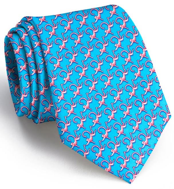 Monkey Business: Boys Tie - Turquoise