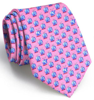 A Bit Hippo-critical: Tie - Pink