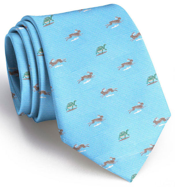 Tortoise and the Hare Club: Boys Tie - Light Blue