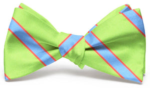 Van Tassel Stripe: Bow Tie - Lime/Blue
