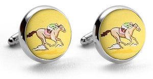 And They're Off: Cufflinks - Yellow