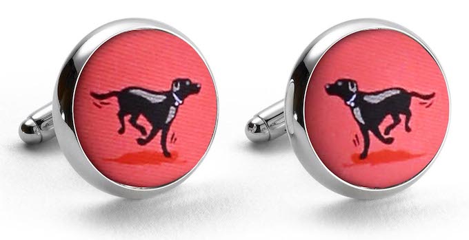 Black Lab Heaven: Cufflinks - Coral