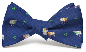 Christmas Cattle: Bow Tie - Navy