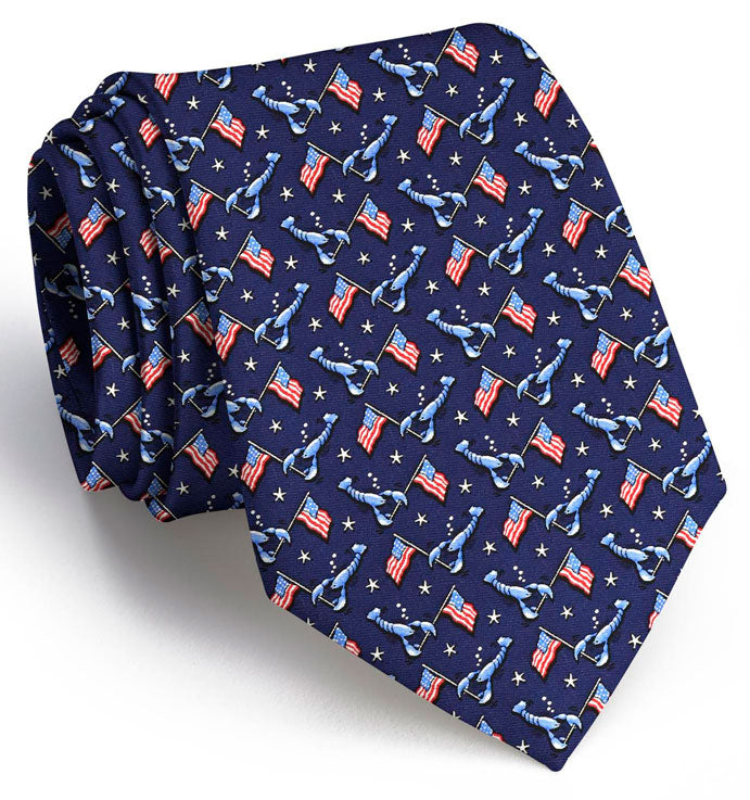 Patriotic Pinchers: Tie - Navy