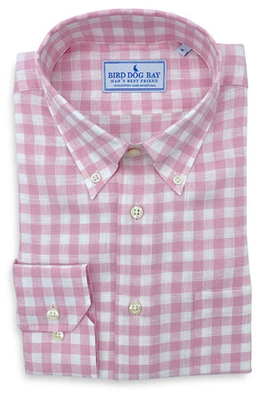 Garrett: Linen Shirt - Pink