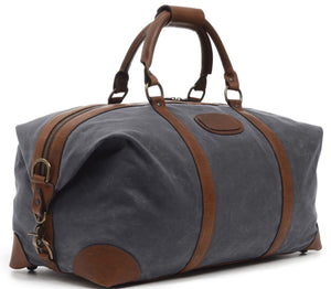 Twain: Duffel - Waxed Canvas - Cobalt