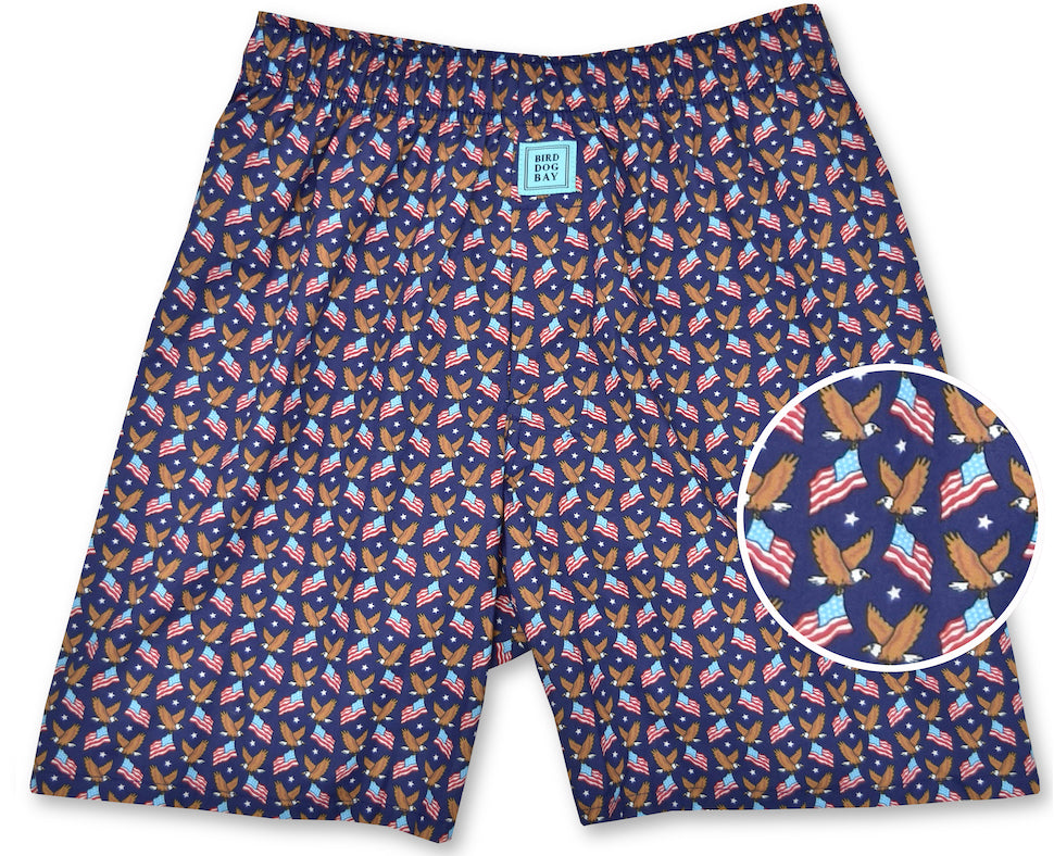 American Eagle: Boxers - Navy (S & M) – Collared Greens
