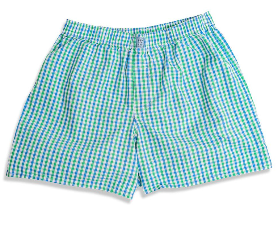 Gingham: Boxers - Green/Blue (M & XL)