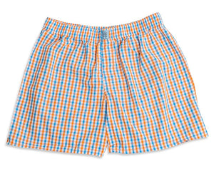 Gingham: Boxers - Blue/Orange (M & XL)