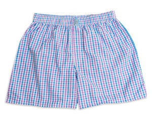 Gingham: Boxers - Blue/Violet (L & XL)