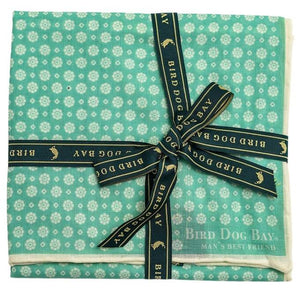 Flower Power: Cotton Pocket Square - Mint