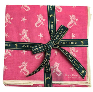 Mermaid Mixer: Cotton Pocket Square - Pink