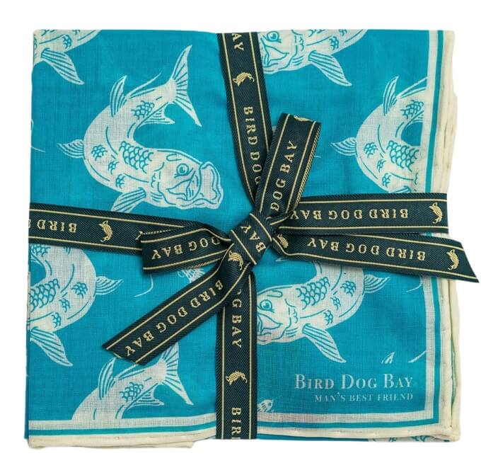 Tarpon Travels: Cotton Pocket Square - Turquoise