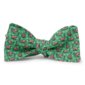 Pink Elephant Party: Bow Tie - Green