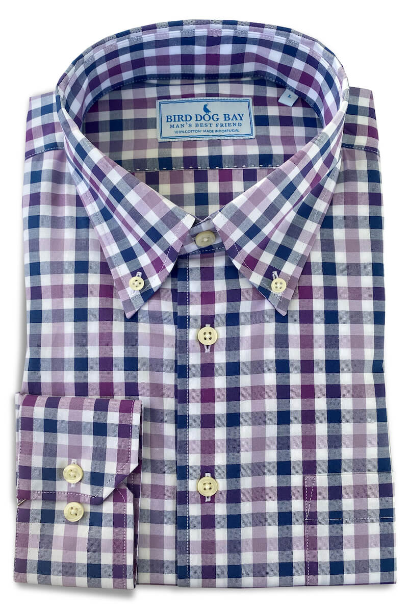 Madeira: Woven Cotton Shirt - Violet
