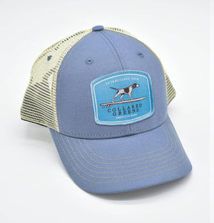 Pointer Surfer: Badged Trucker Cap - Shoal Blue