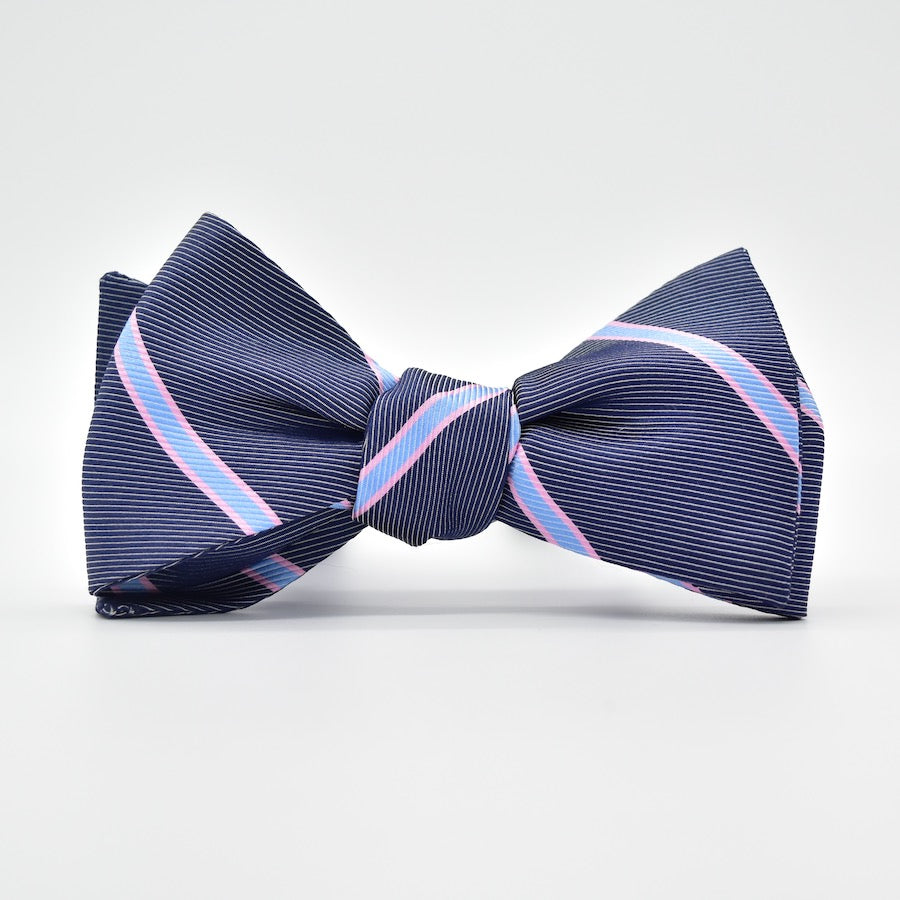 Boardroom Stripe: Bow Tie - Navy