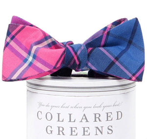 Spyglass Plaid Bow Tie Pink/Blue - Collared Greens