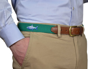 Good Point: Embroidered Belt - Sage