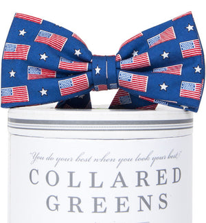 Boys Old Glory Bow Tie Boys Bow Ties - Collared Greens American Made