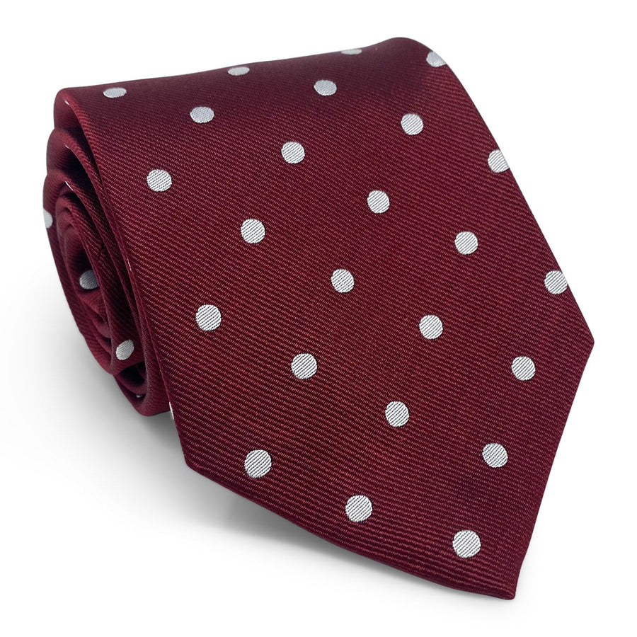 College Collection Dots: Tie - Maroon/Navy