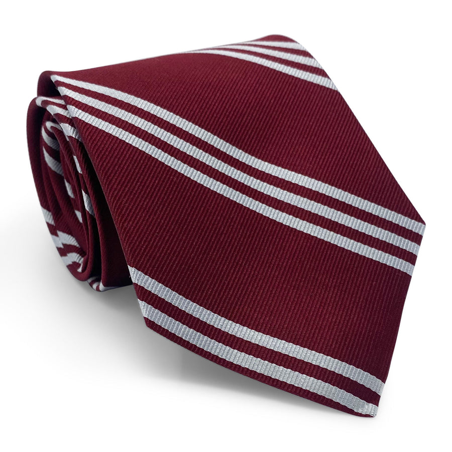 College Collection Stripes: Tie - Maroon/Navy