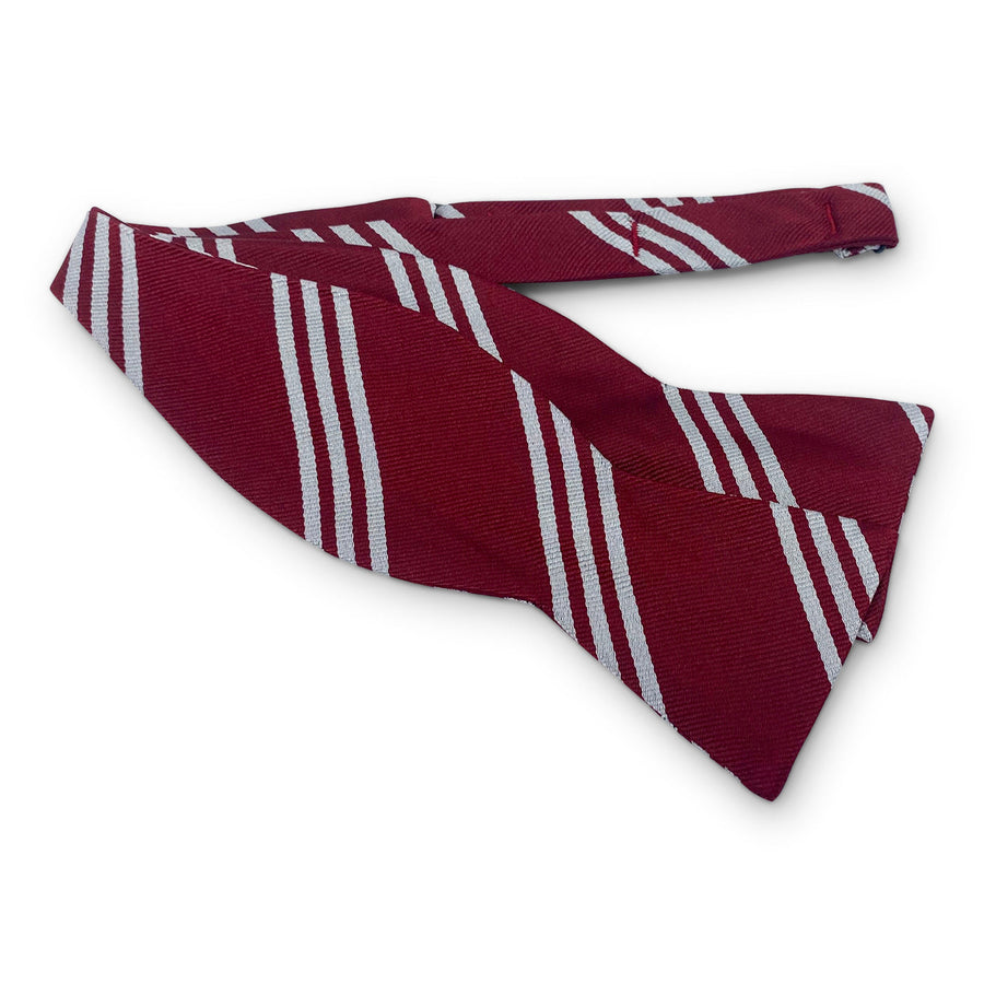 College Collection Stripes: Bow - Red/Silver