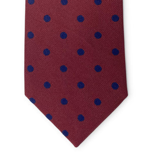 College Collection Dots: Tie - Maroon/Navy