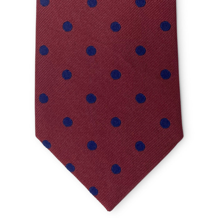 College Collection Dots: Tie - Maroon/Navy