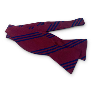 College Collection Stripes: Bow - Dark Red/Navy