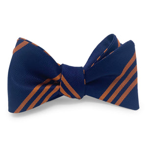 College Collection Stripes: Bow - Navy/Orange