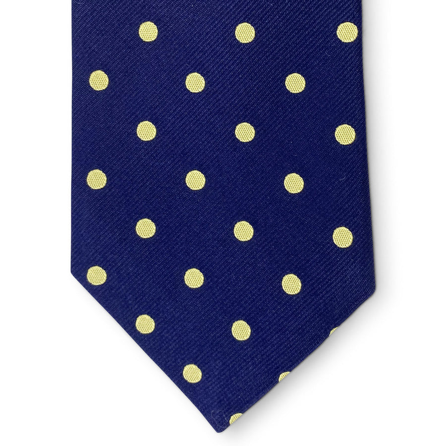 College Collection Dots: Tie - Navy/Gold