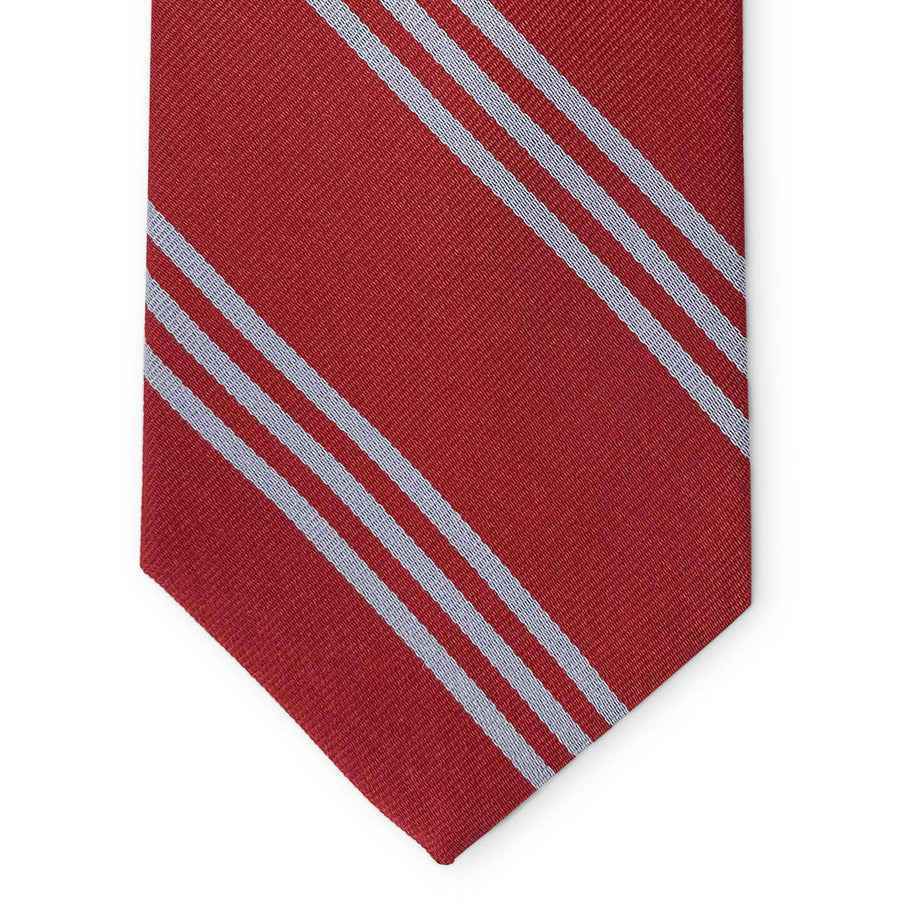 College Collection Stripes: Tie - Red/Gray