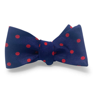 College Collection Dots: Bow - Navy/Red