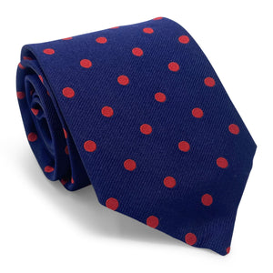 College Collection Dots: Tie - Navy/Red