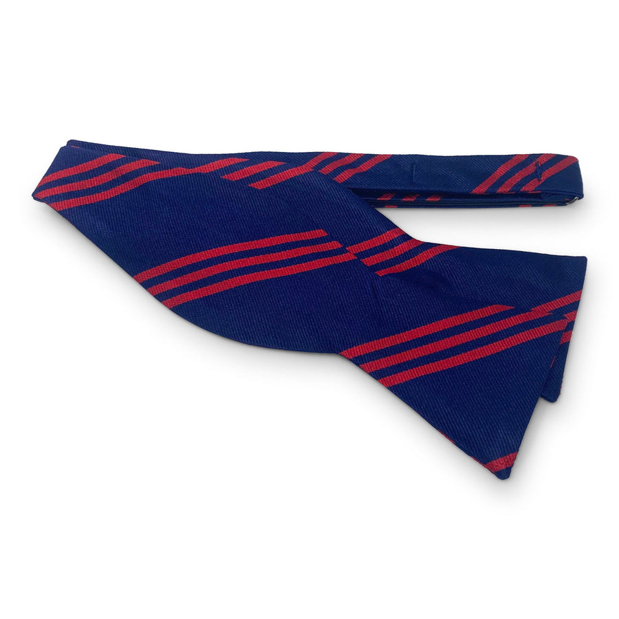 College Collection Stripes: Bow - Navy/Red