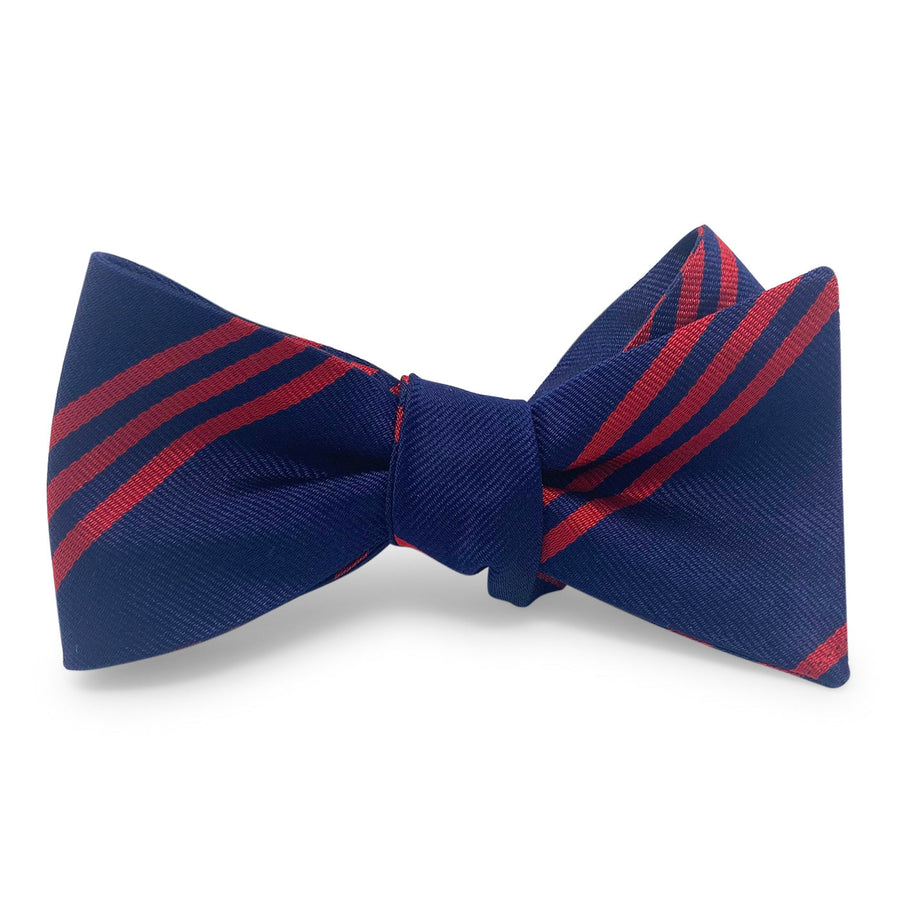 College Collection Stripes: Bow - Navy/Red