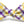 Load image into Gallery viewer, Collegiate Quad: Bow Tie - Purple/Yellow
