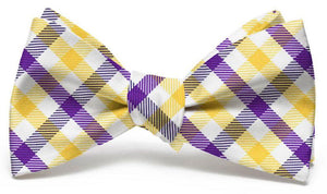 Collegiate Quad: Bow Tie - Purple/Yellow