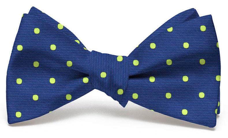Spot On: Bow Tie - Navy/Lime