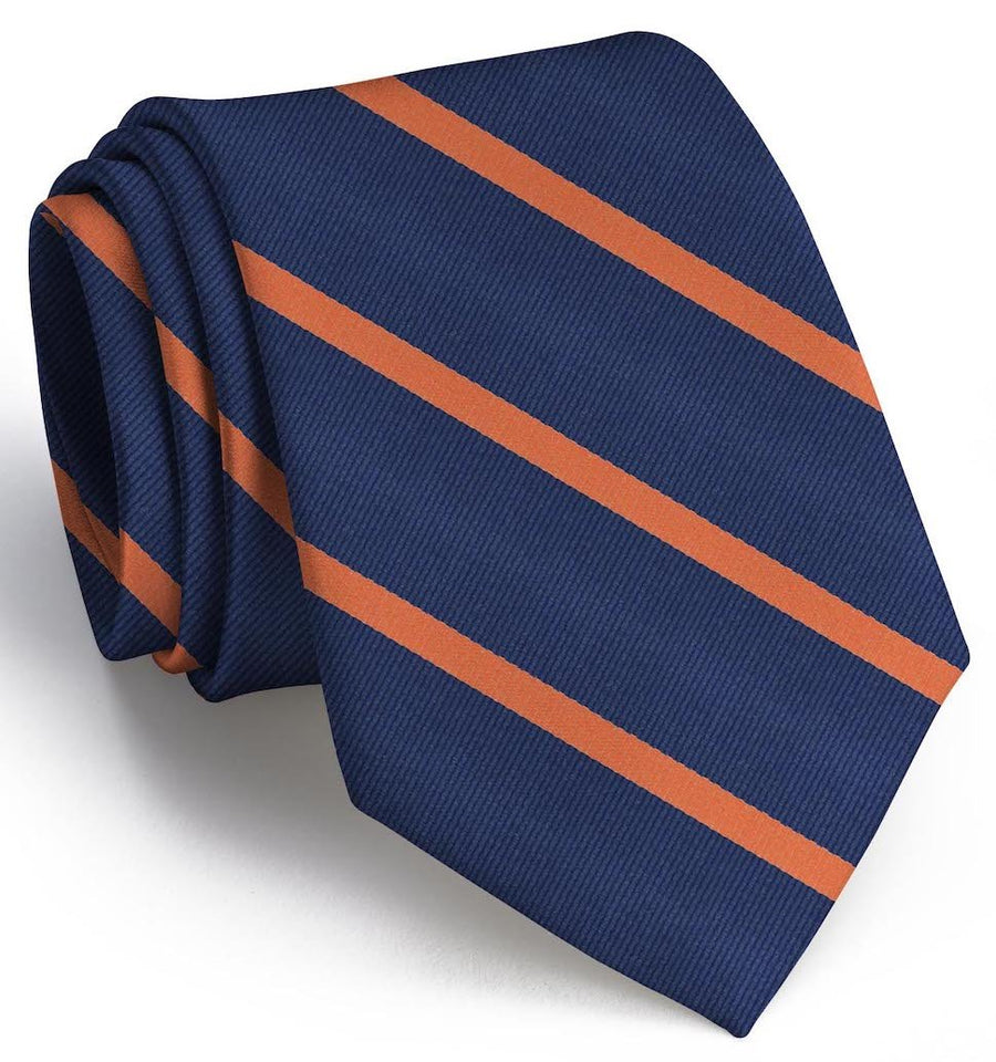 Stowe: Tie - Navy/Orange