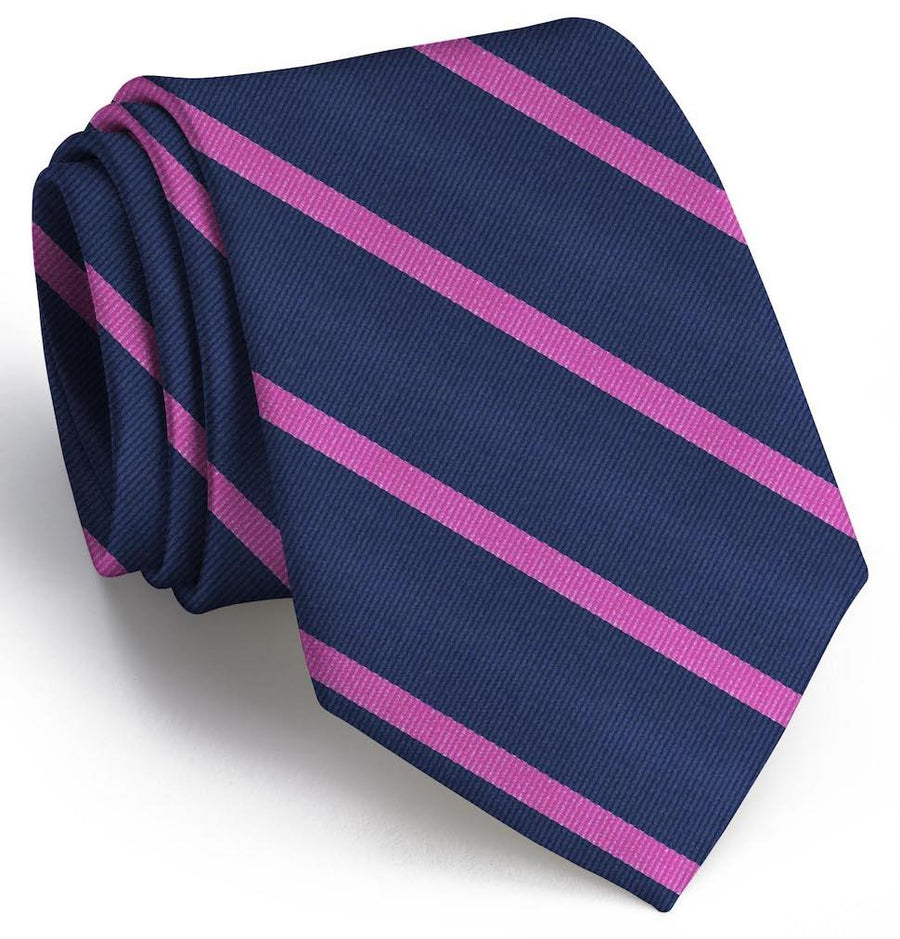 Stowe: Tie - Navy/Pink