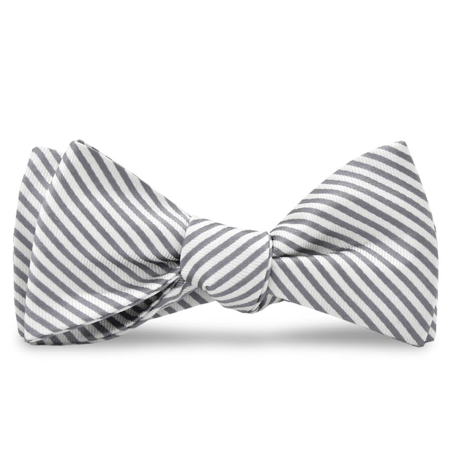 Signature Stripe: Bow Tie - Gray